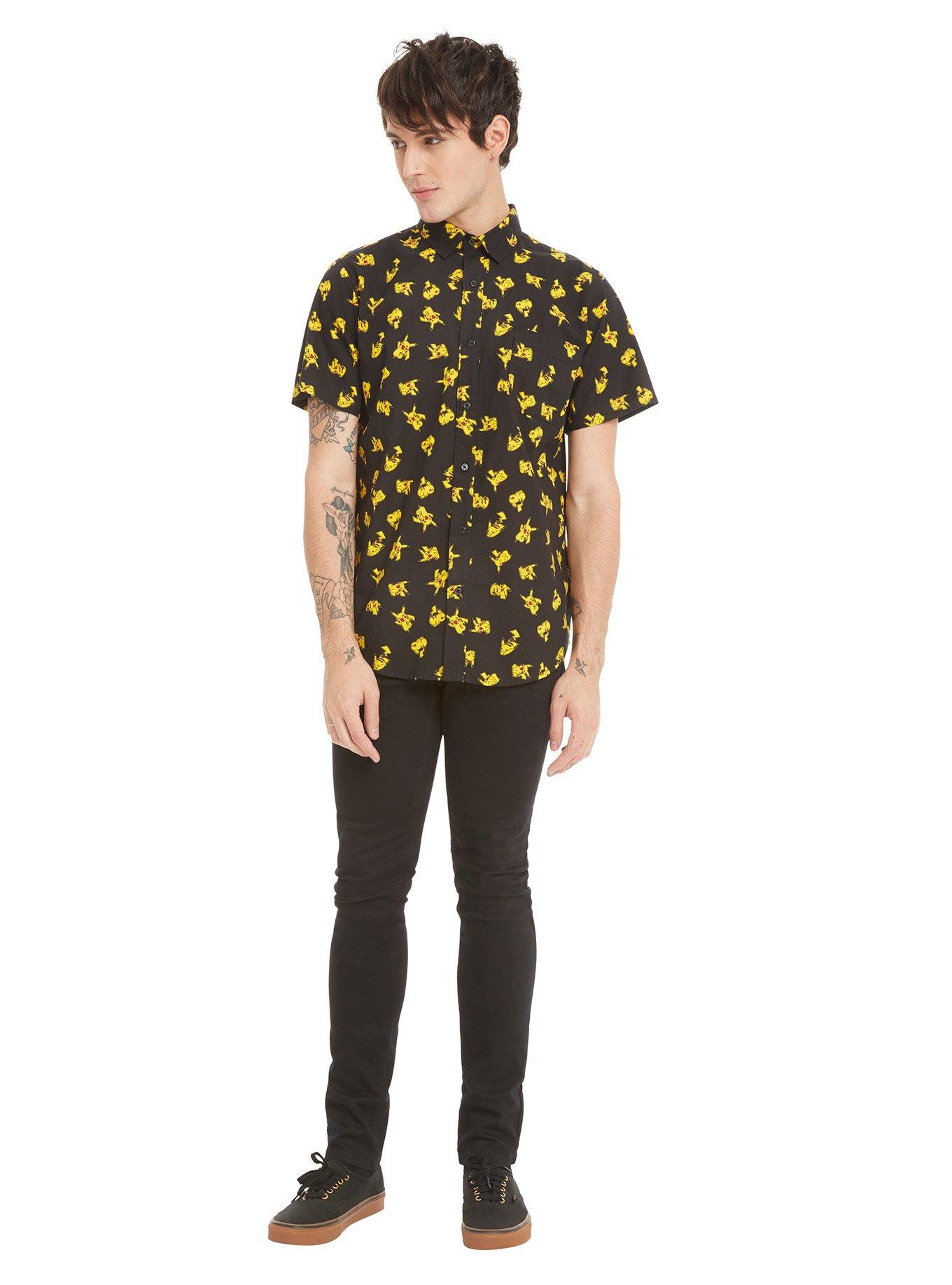 Pokémon Pikachu Short-Sleeved Woven Button-Up, , alternate