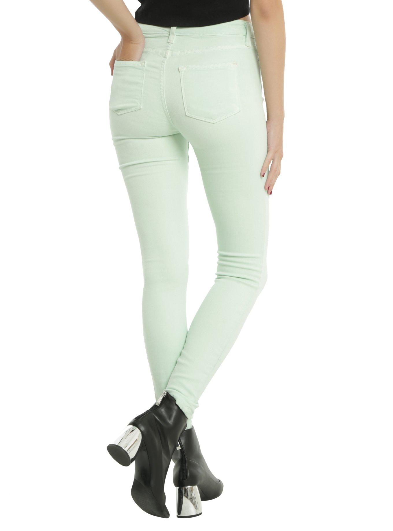 Mint Skinny Jeans, , alternate