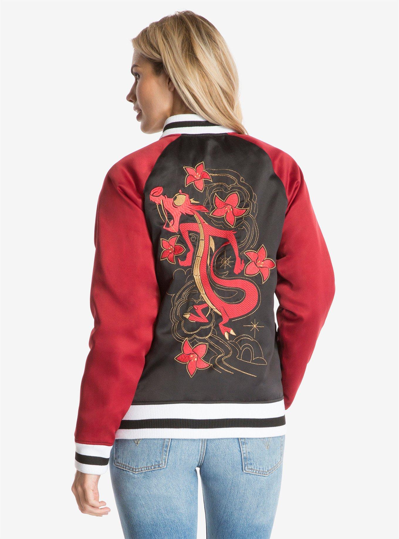 Disney Mulan Mushu Black & Red Womens Souvenir Jacket, , alternate