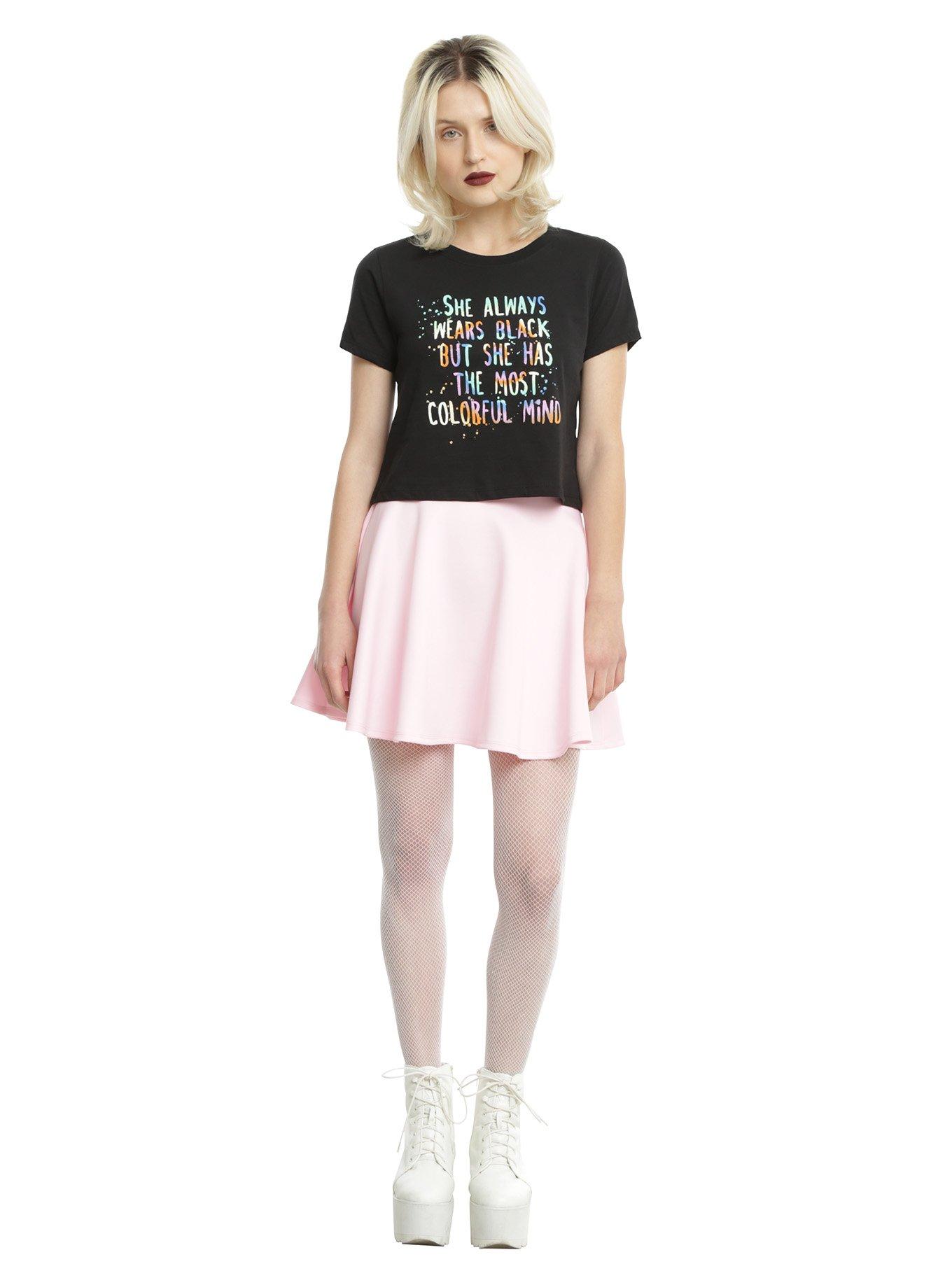 Colorful Mind Girls Crop T-Shirt, , alternate