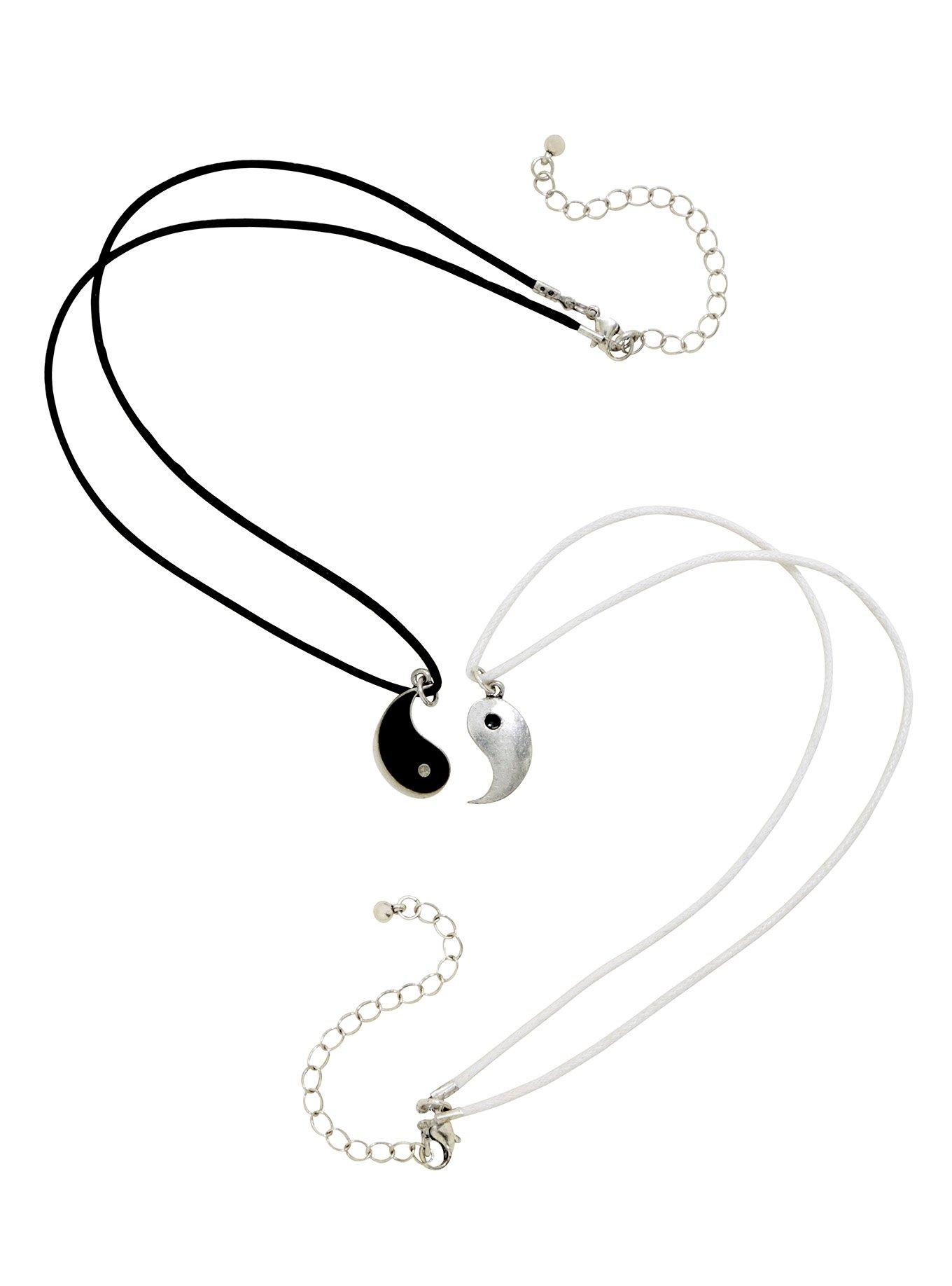 Blackheart Yin-Yang Best Friend Cord Necklace Set, , alternate