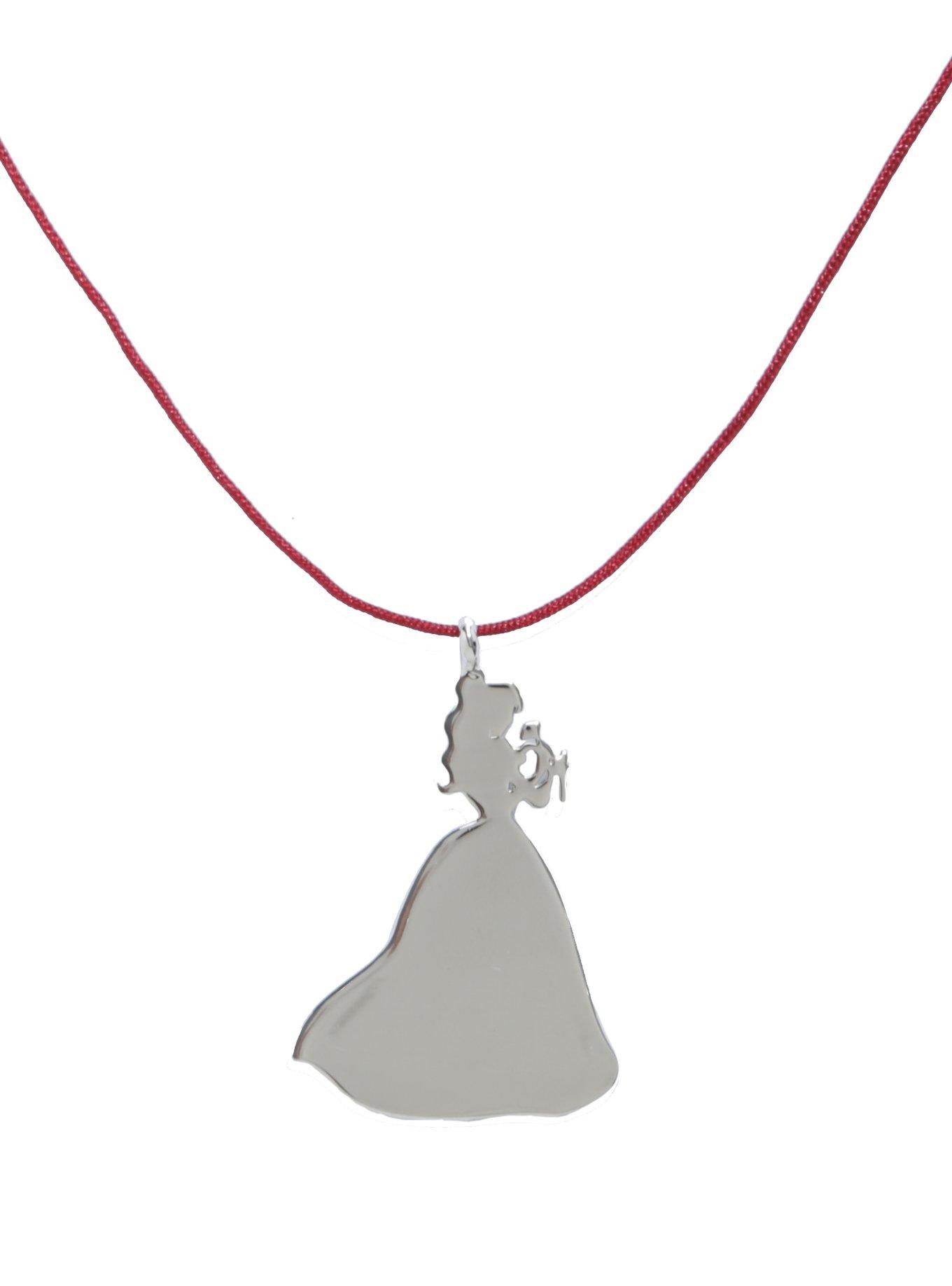 Disney Beauty And The Beast Belle Cord Necklace & Earring Set, , alternate