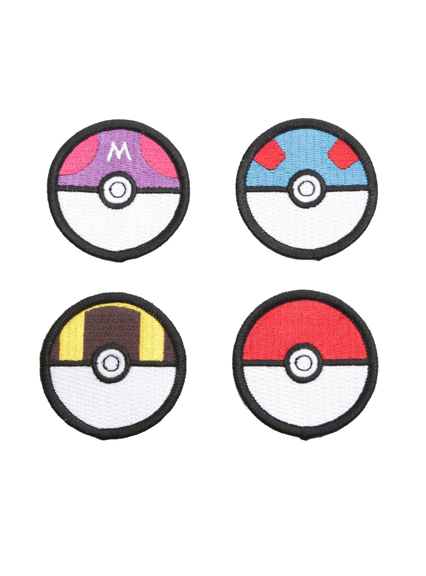 Loungefly Pokemon Poke Balls Iron-On Patches, , alternate