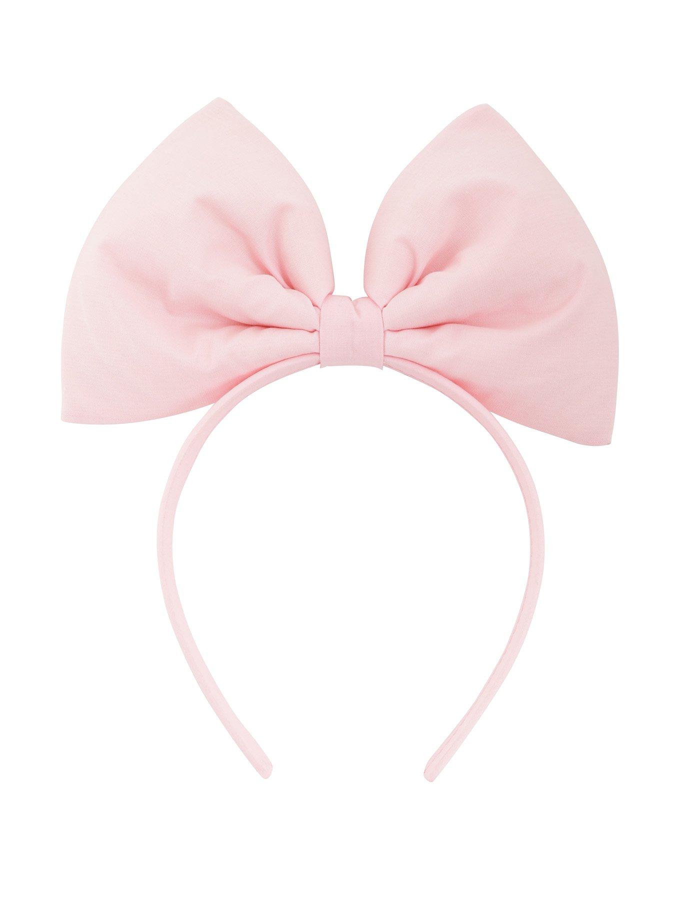 Large Pastel Pink Bow Headband, , alternate