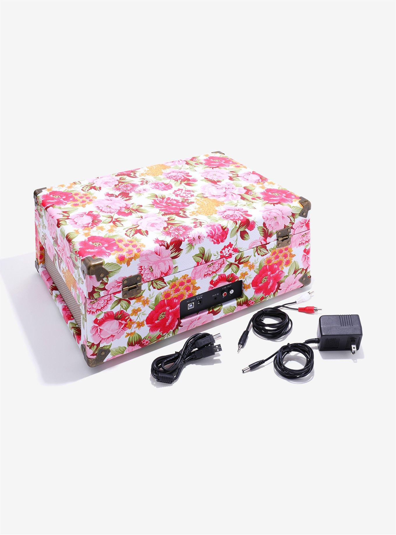 Crosley Radio Keepsake Portable Turntable - Pink Floral, , alternate
