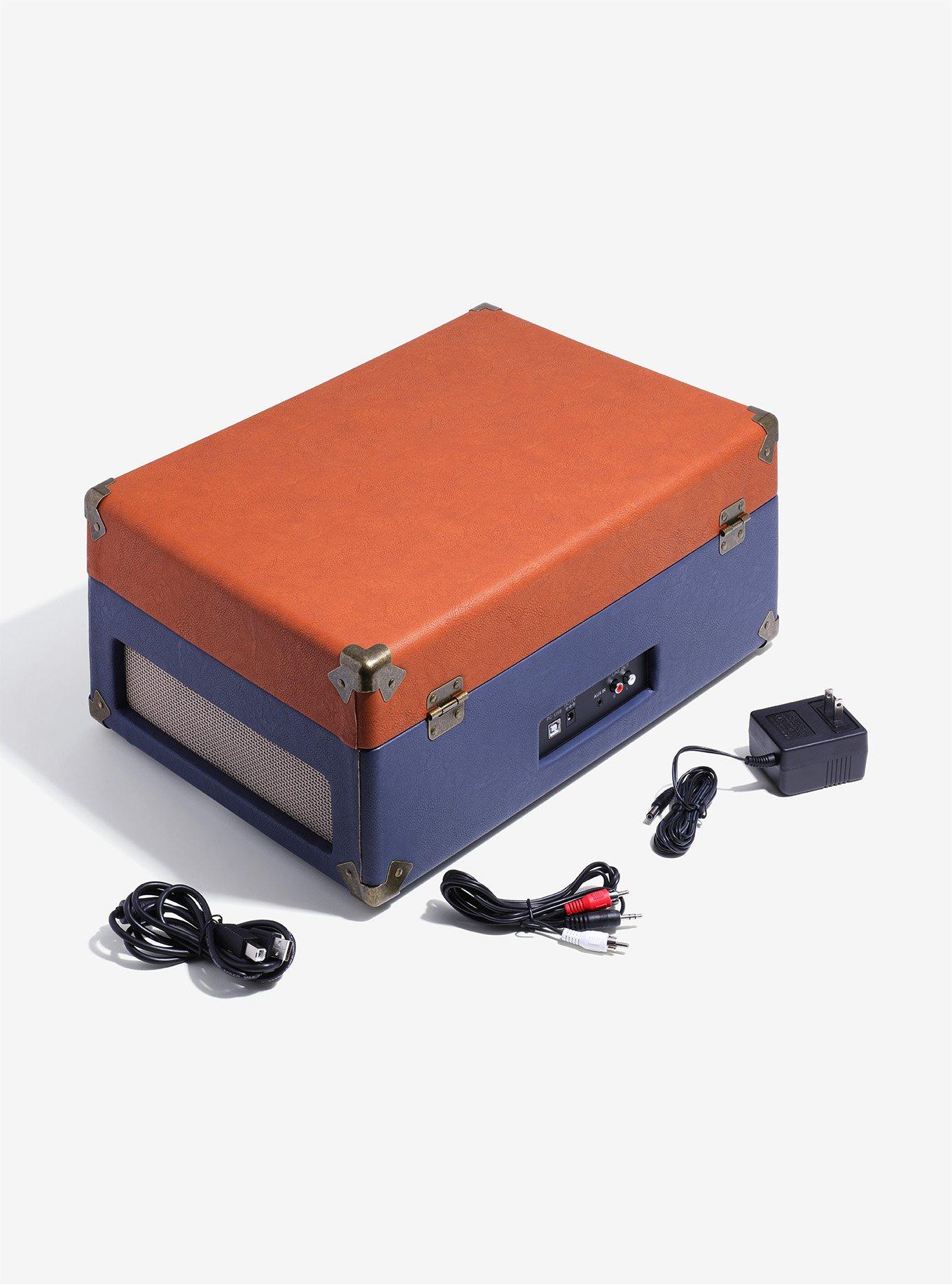 Crosley Keepsake Blue & Tan 3-Speed Portable USB Turntable, , alternate