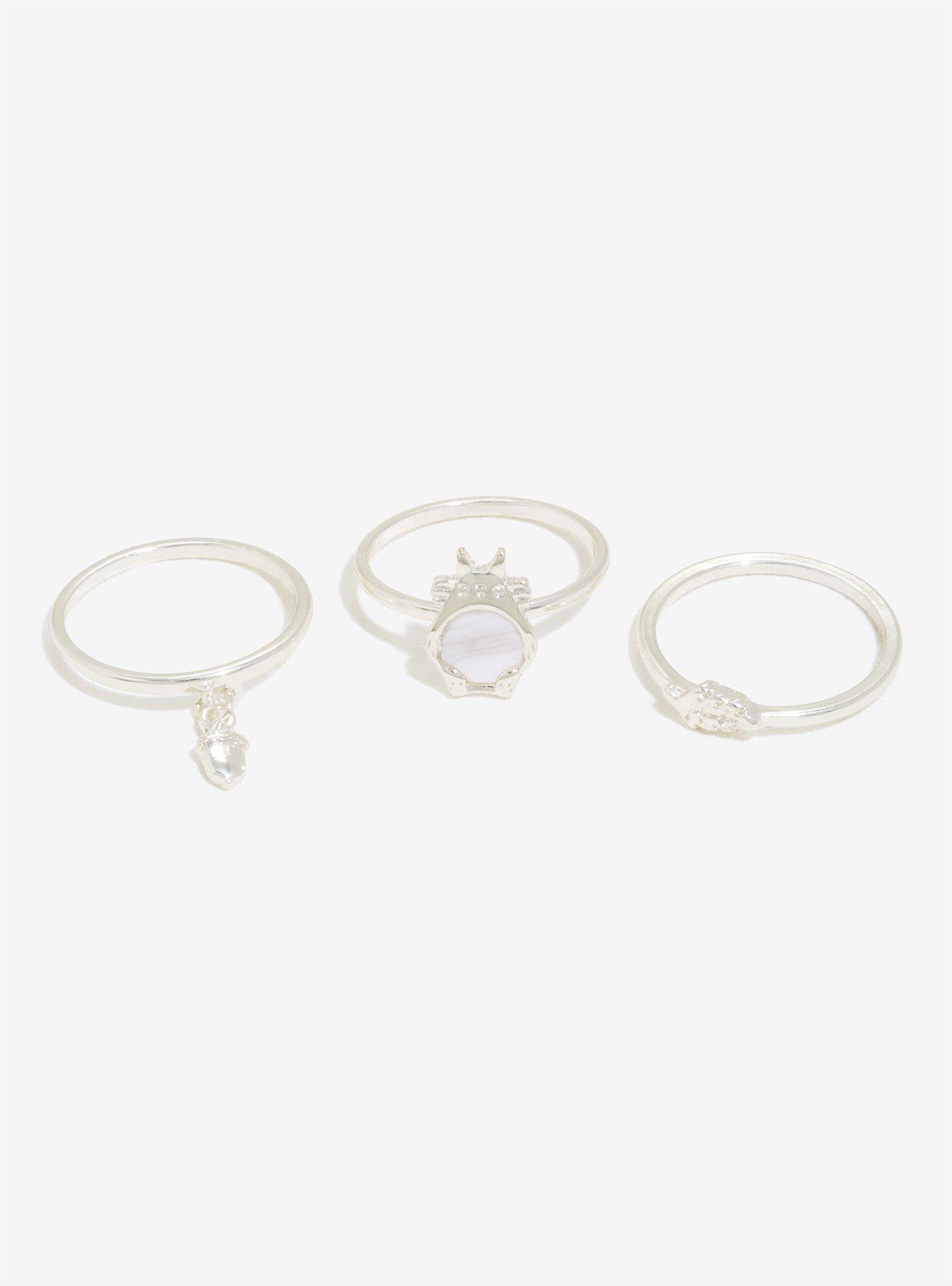 Her Universe Studio Ghibli My Neighbor Totoro Silver Ring Set - BoxLunch Exclusive, , alternate