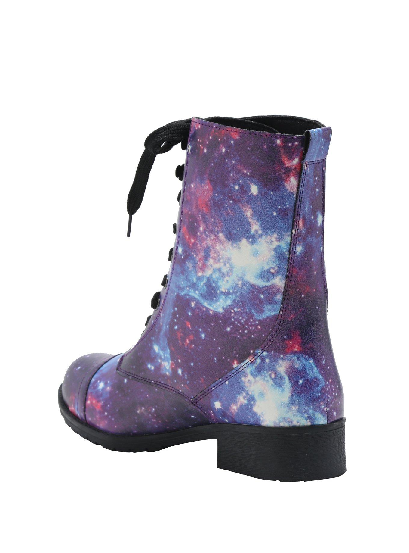 Galaxy Print Combat Boots, , alternate