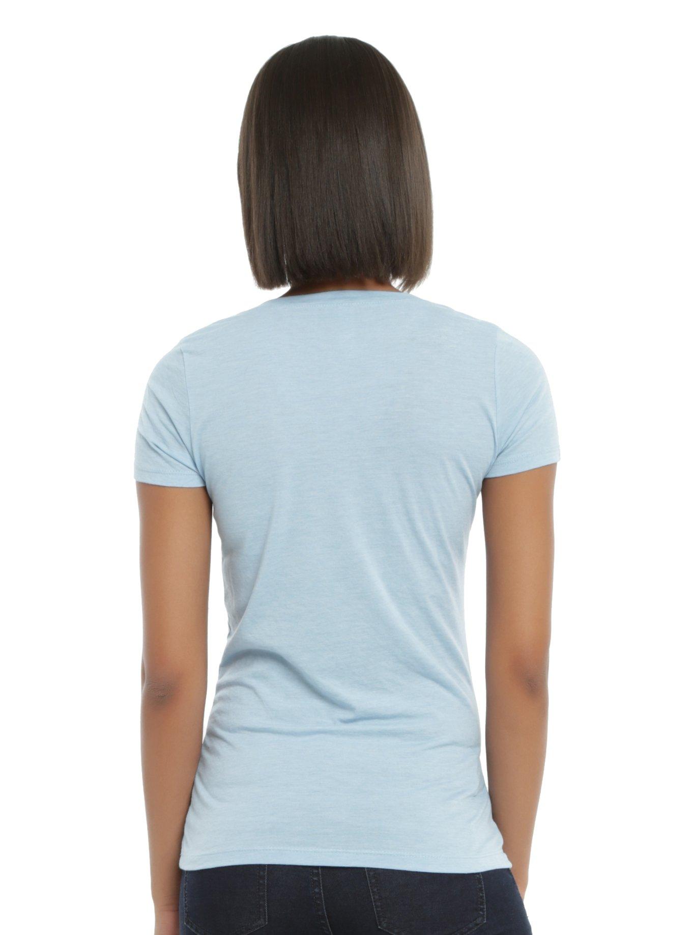 Halsey Blue Warped Rose Girls T-Shirt, , alternate