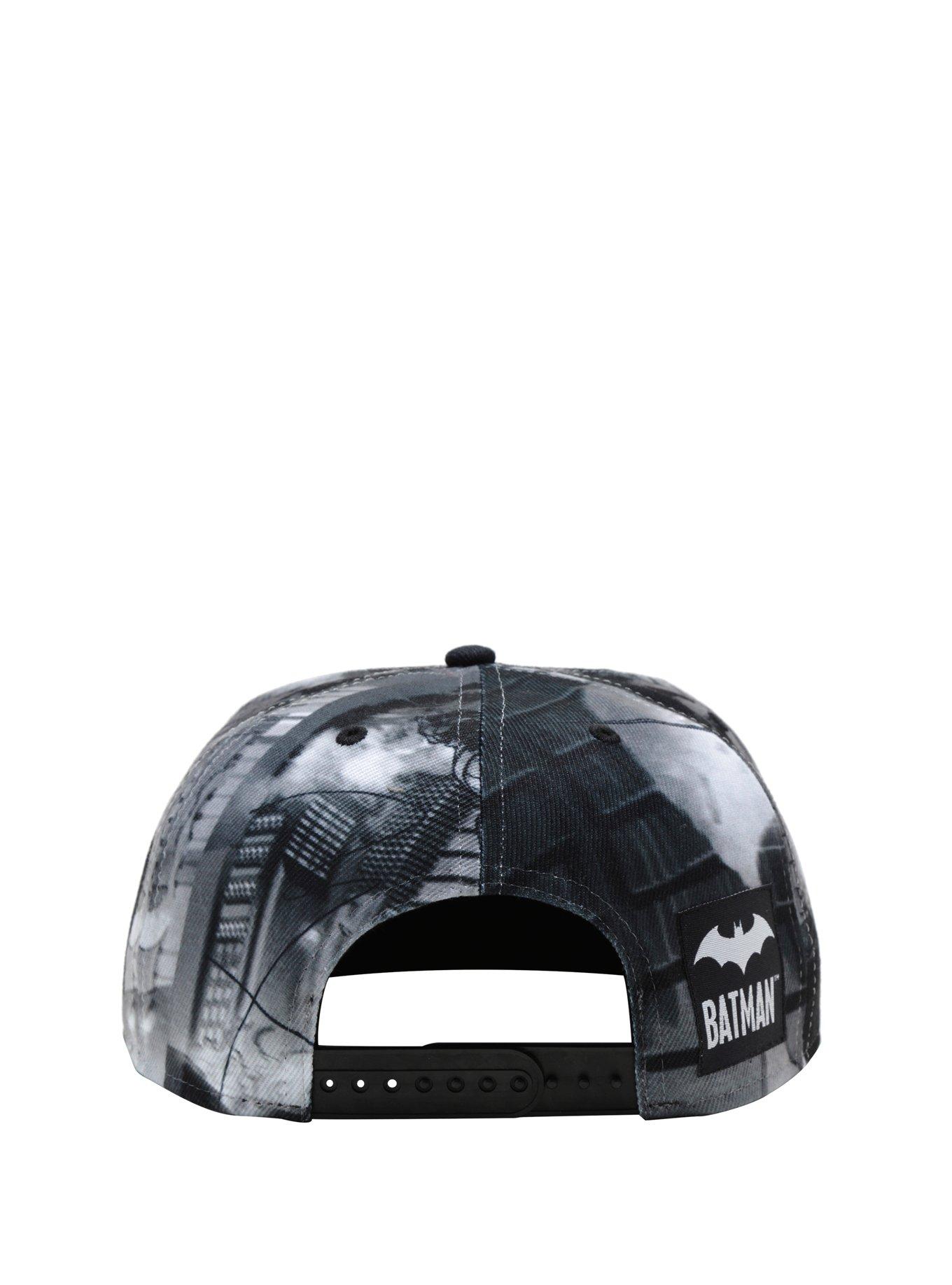 DC Comics Batman Greyscale Sublimation Snapback Hat, , alternate