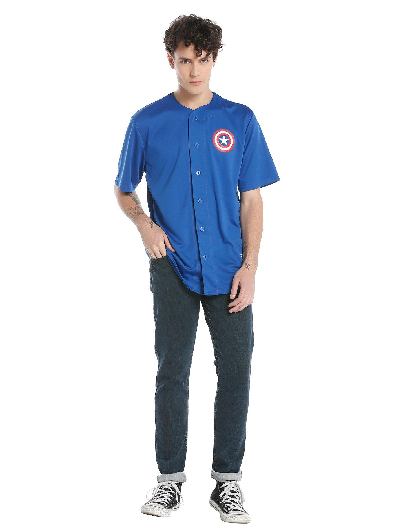 Marvel Captain America Baseball Jersey, , alternate