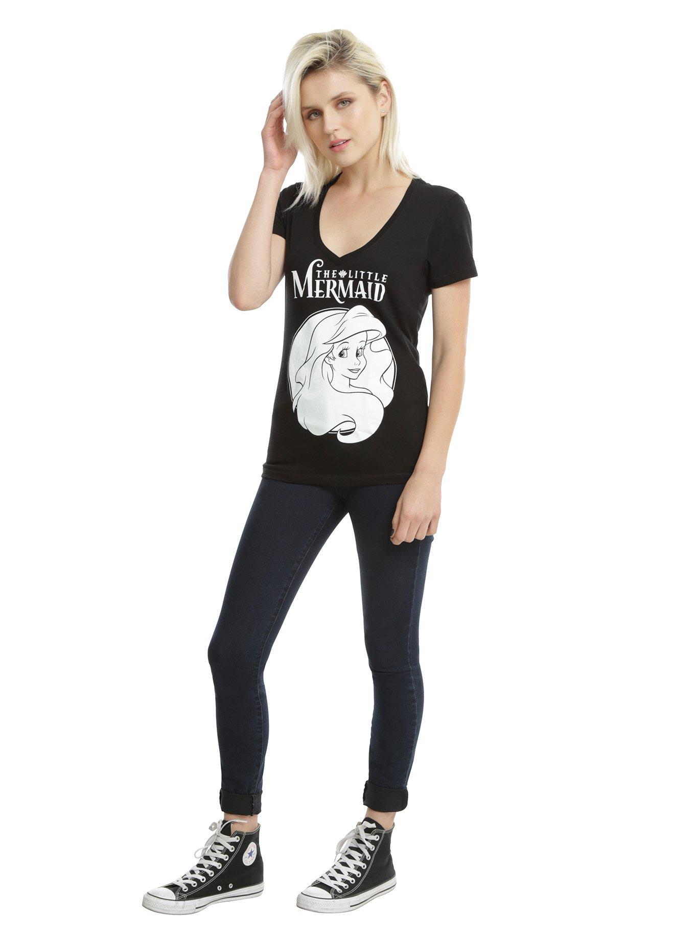 Disney The Little Mermaid Ariel & Ursula Glow Girls T-Shirt, , alternate