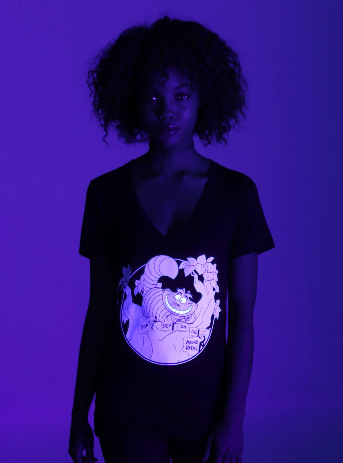 Disney Alice In Wonderland Chesire Cat Glow Girls T-Shirt, , alternate