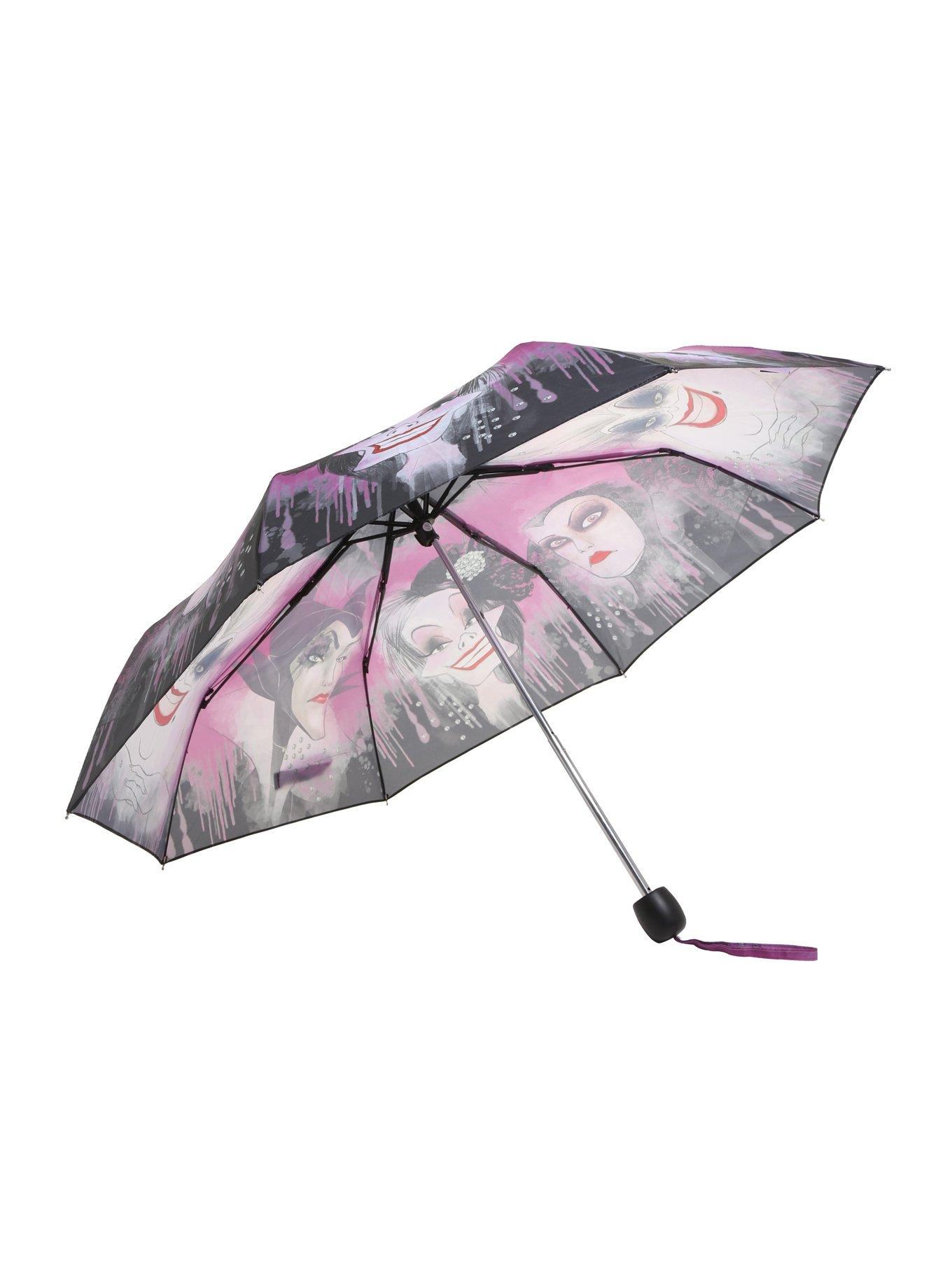 Disney Villains Watercolor Portraits Compact Umbrella, , alternate