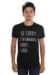 Sorry Awkward T-Shirt, , alternate