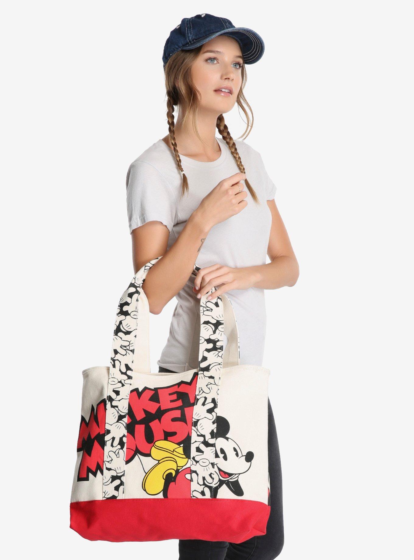 Loungefly Disney Mickey Mouse Canvas Patch Tote, , alternate
