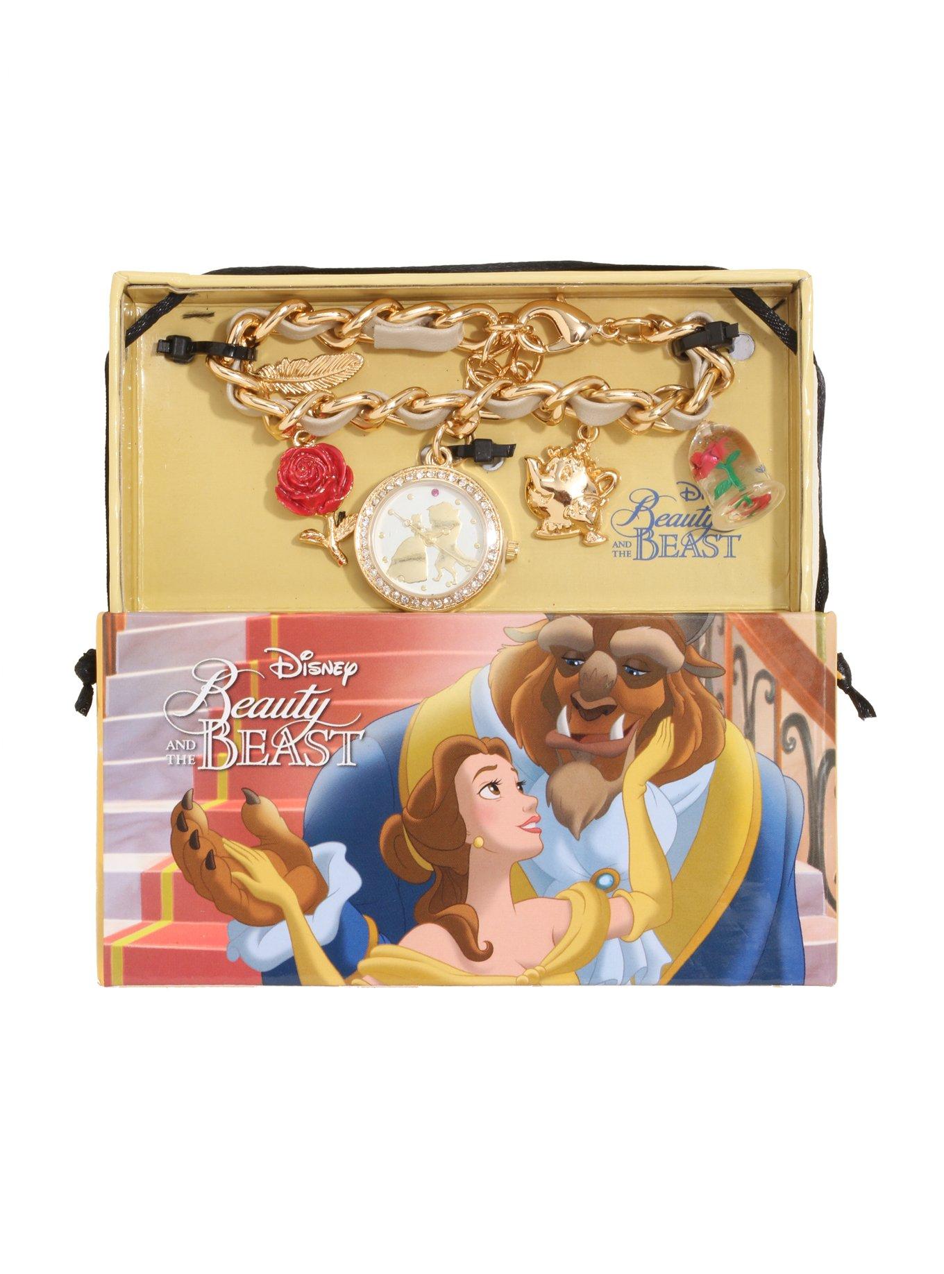 Disney Beauty And The Beast Charm Bracelet Watch, , alternate