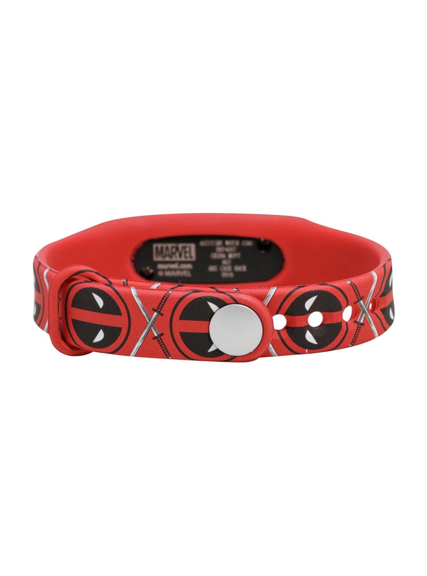 Marvel Deadpool Rubber LCD Watch/Step Tracker, , alternate