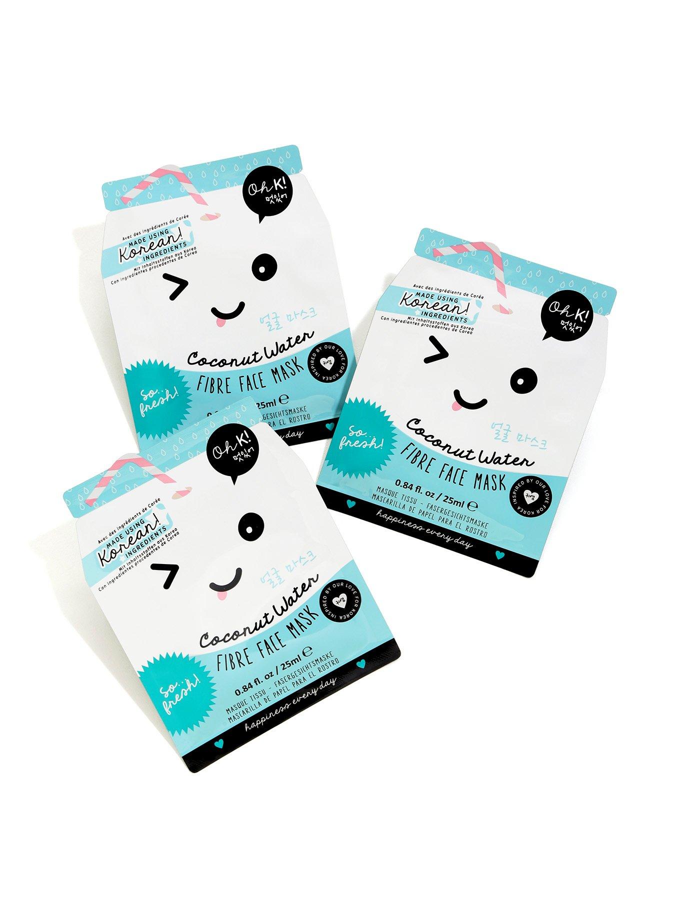 Oh K! Coconut Water Face Mask 3 Pack, , alternate