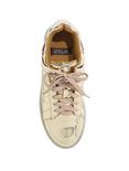 Gold Lamé Lace-Up Sneakers, , alternate