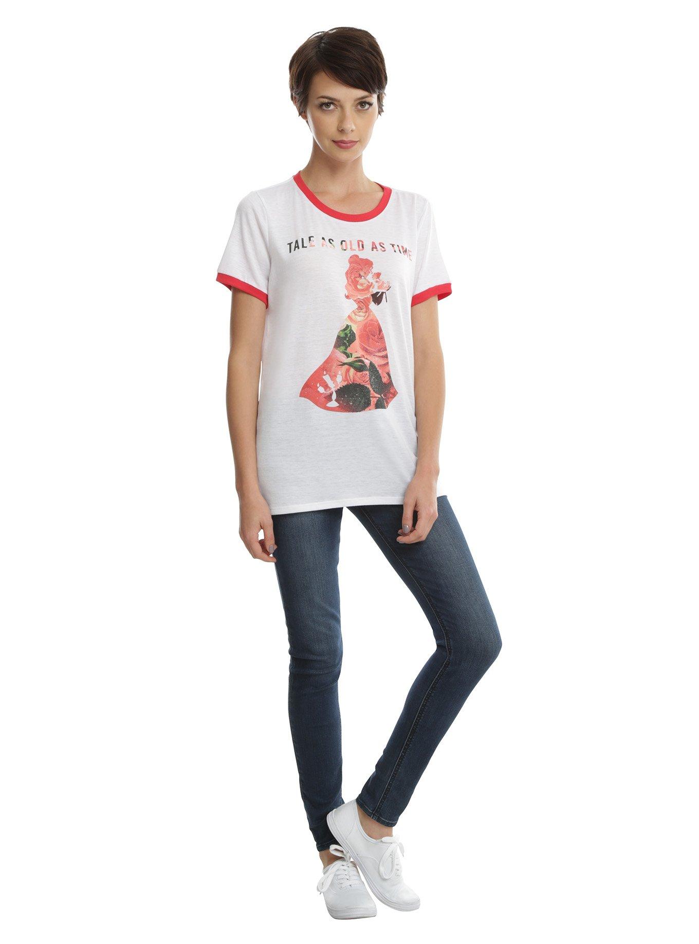 Disney Beauty And The Beast Tale As Old As Time Girls Ringer T-Shirt, , alternate