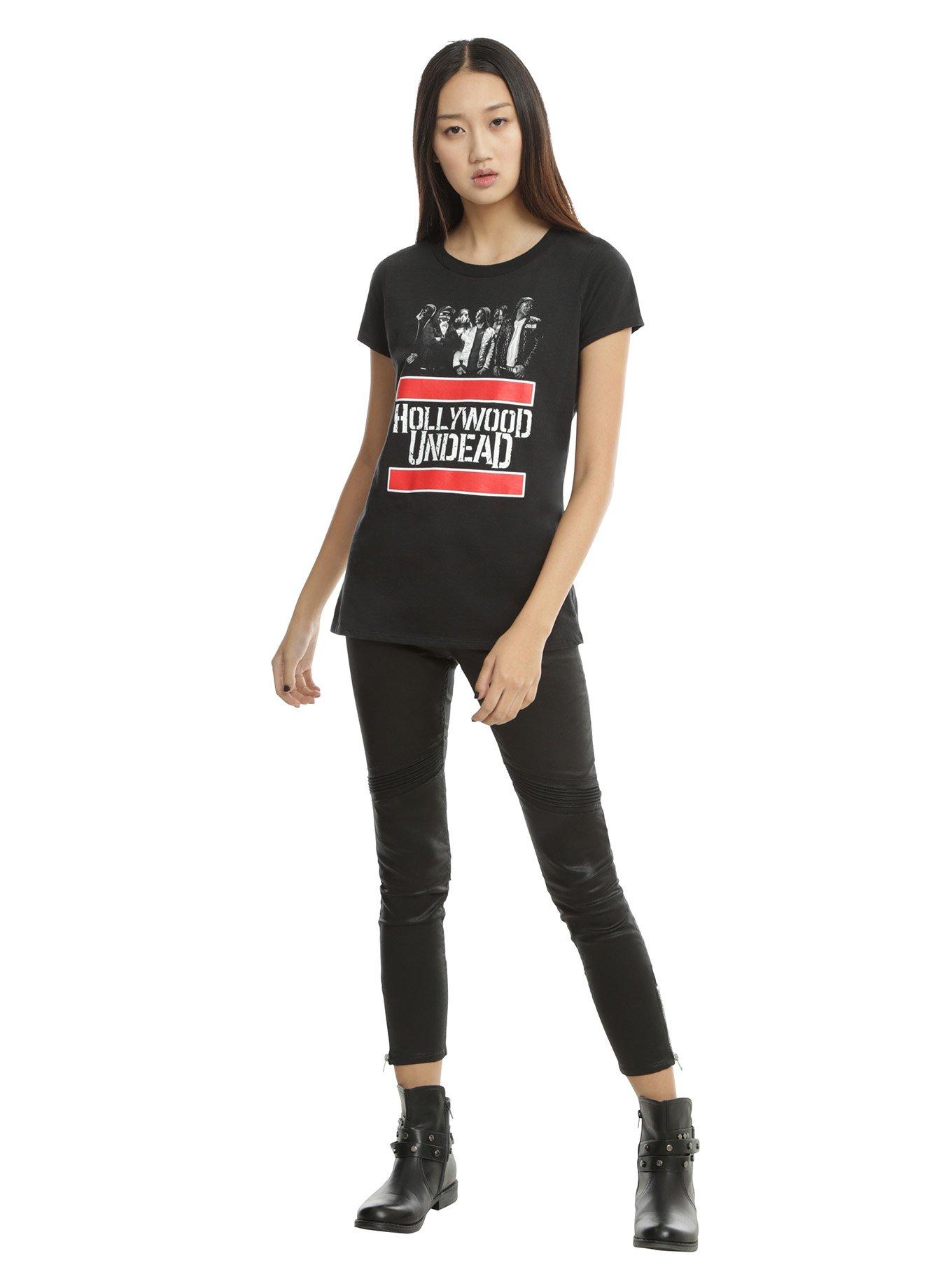 Hollywood Undead Group Logo Girls T-Shirt, , alternate