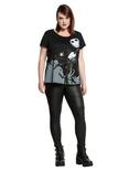 The Nightmare Before Christmas Jack & Sally Front & Back Girls T-Shirt Plus Size, , alternate