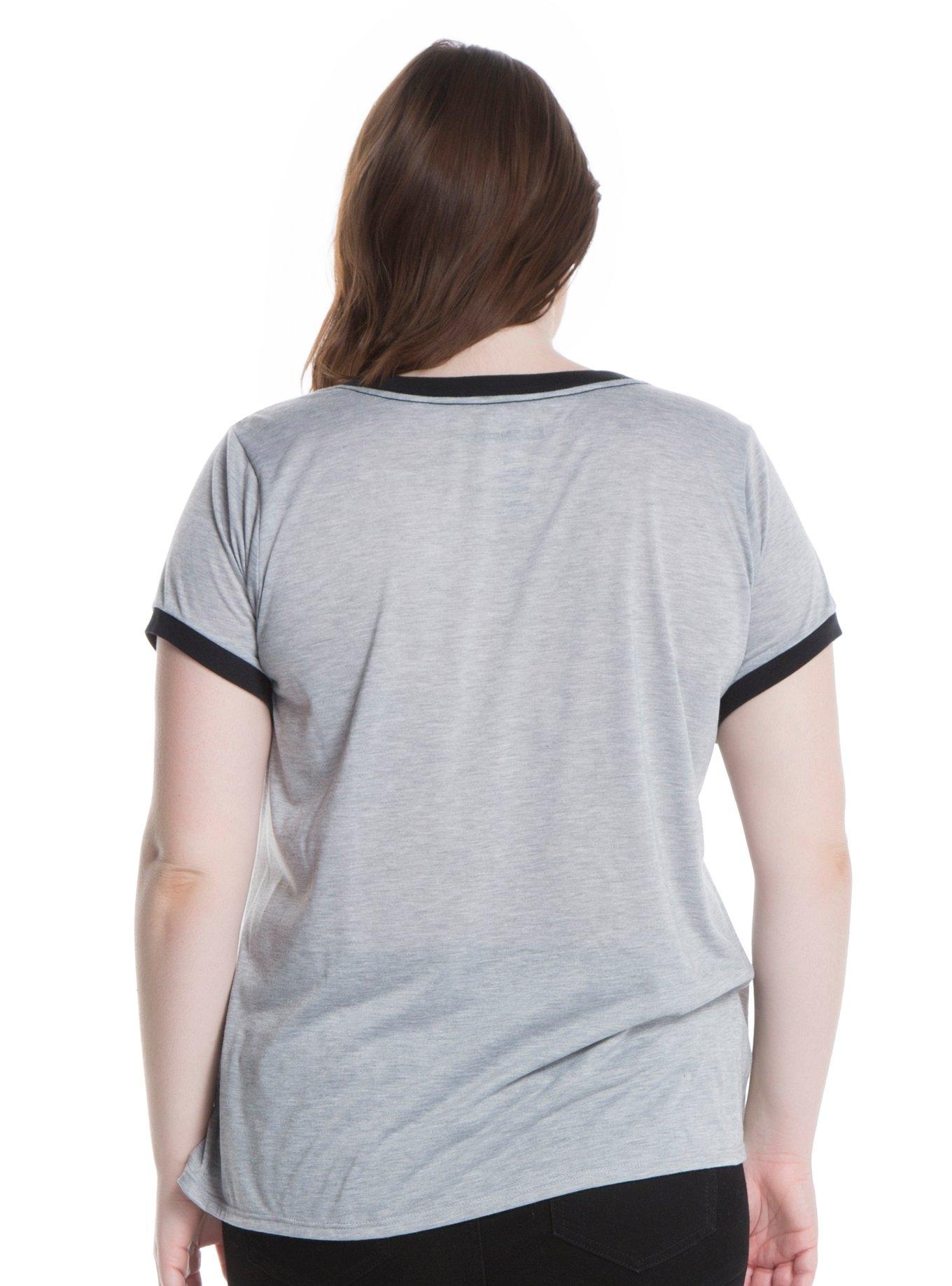 Disney Monsters, Inc. We Scare Because We Care Girls Ringer T-Shirt Plus Size, , alternate