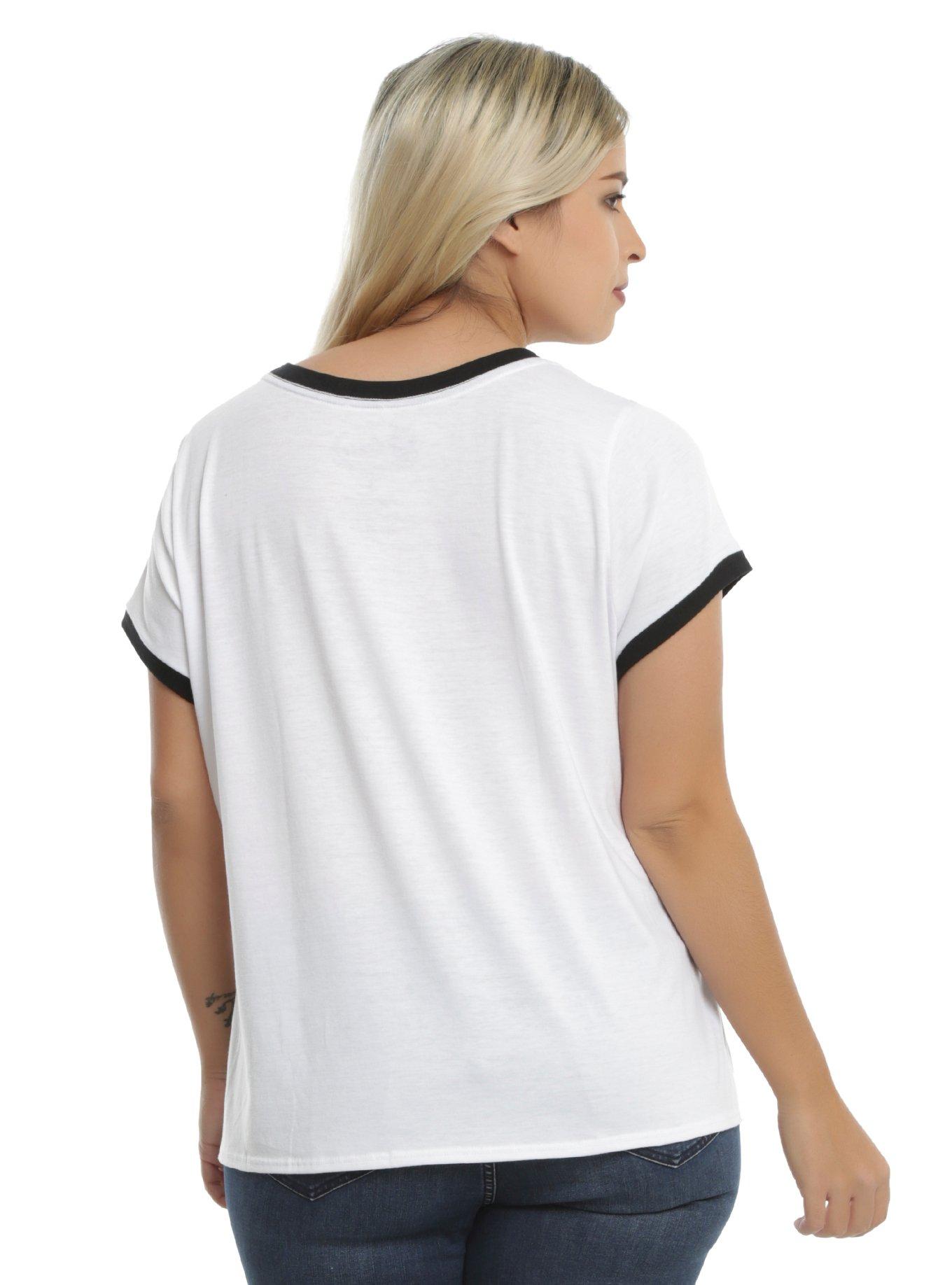 Disney Lilo & Stitch Stay Weird Girls Ringer T-Shirt Plus Size, , alternate