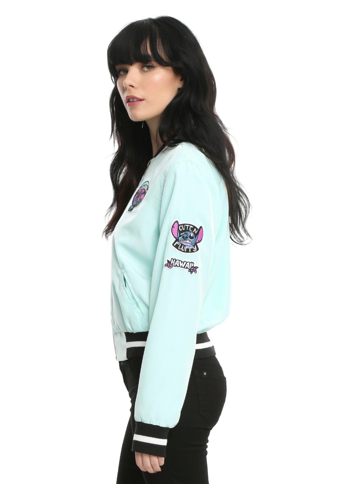 Disney Lilo & Stitch Patched Girls Satin Souvenir Jacket, , alternate