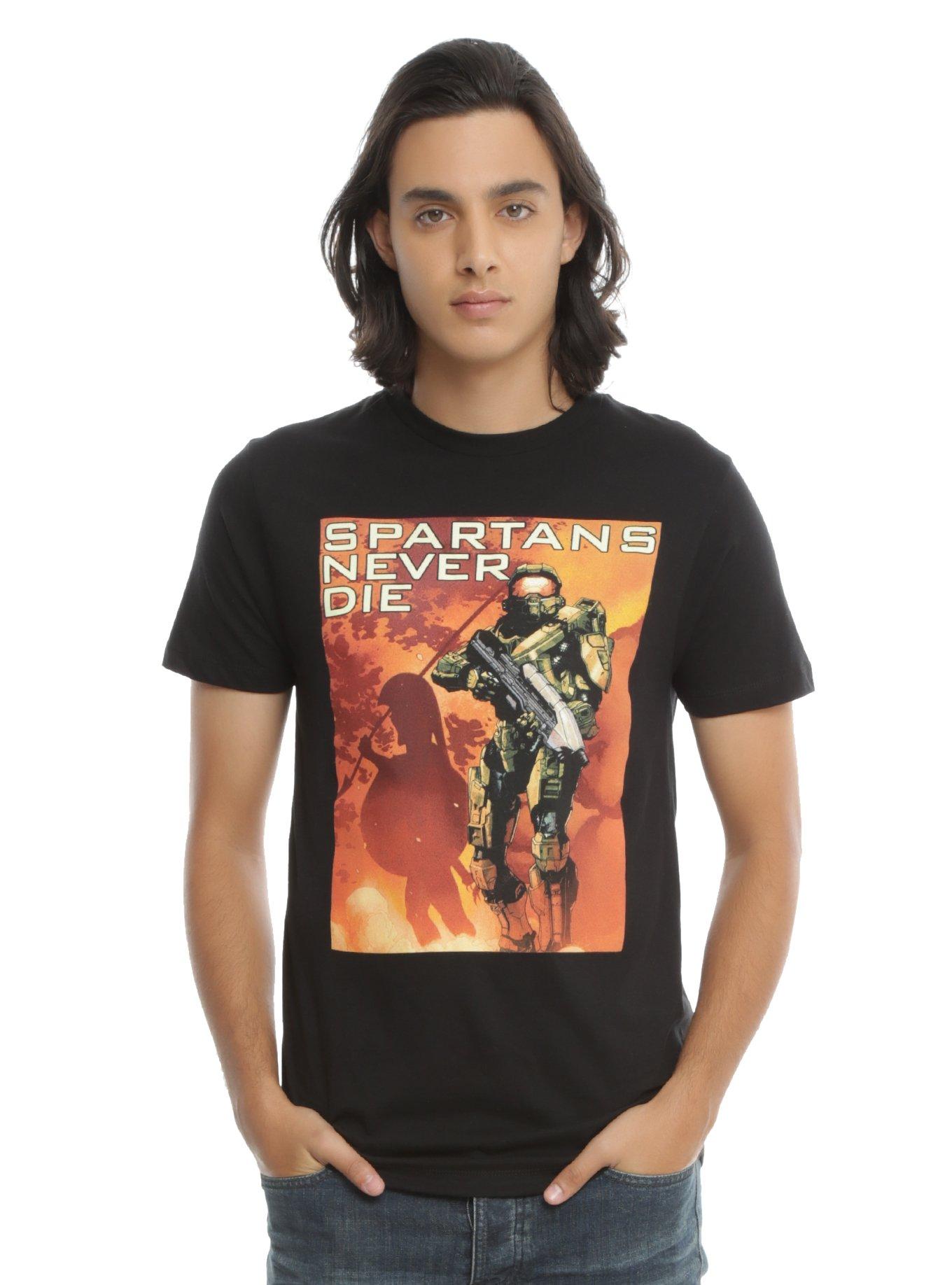 Halo Spartans Never Die T-Shirt, , alternate