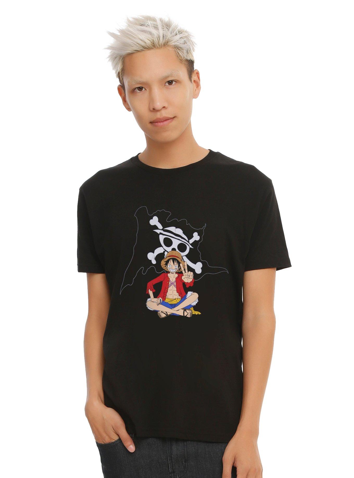One Piece Monkey D. Luffy Peace T-Shirt, , alternate