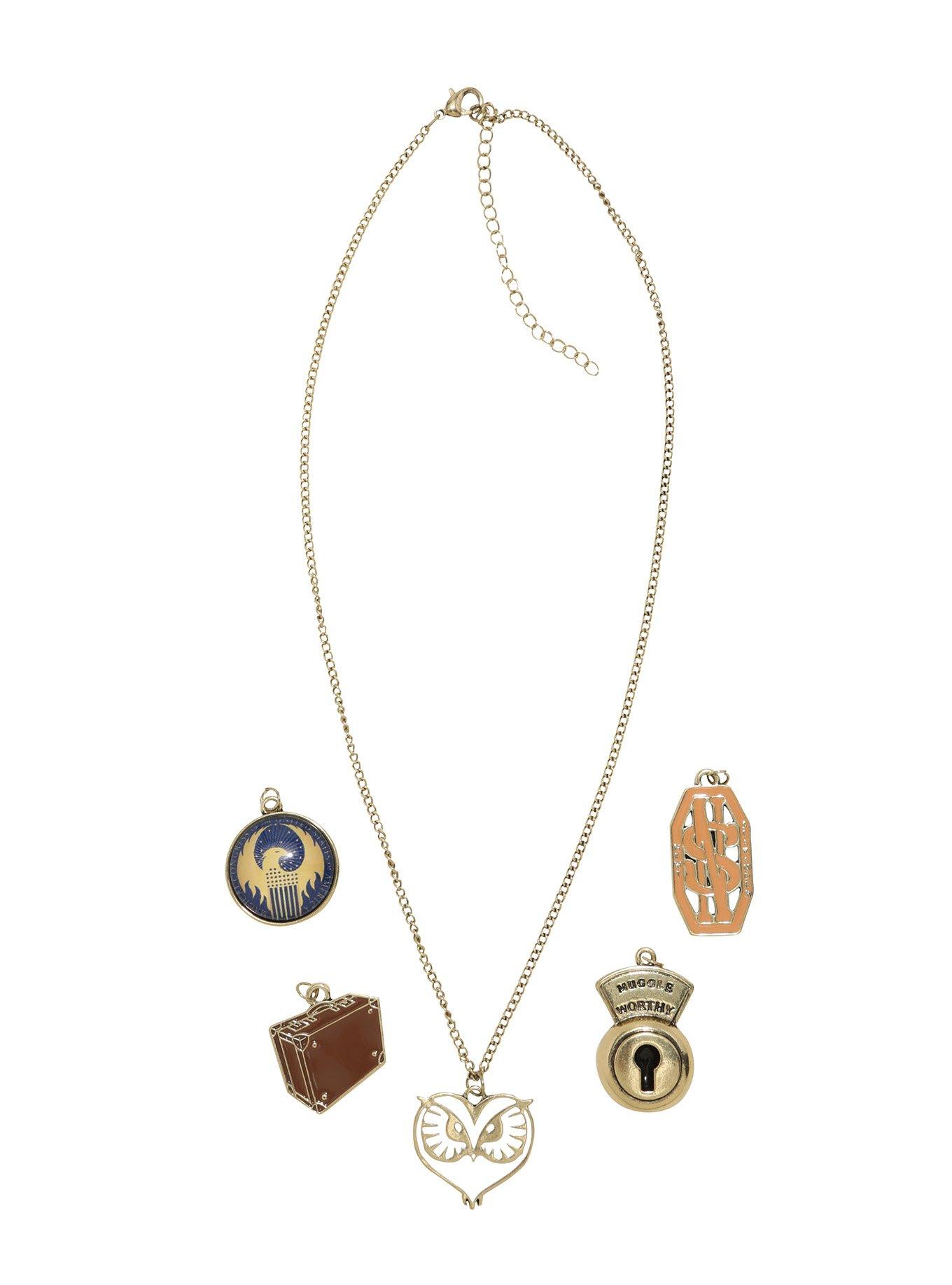 Fantastic Beasts And Where To Find Them Multi Charm Necklace, , alternate