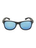 Matte Black Sky Blue Revo Lens Sunglasses, , alternate