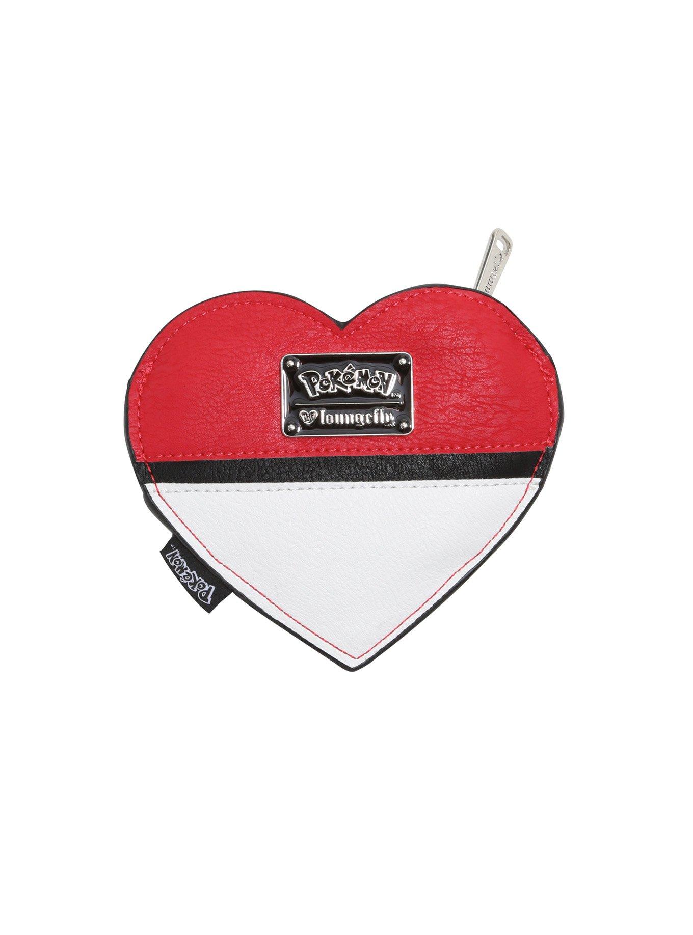 Loungefly Pokemon Poke Ball Heart Coin Purse, , alternate