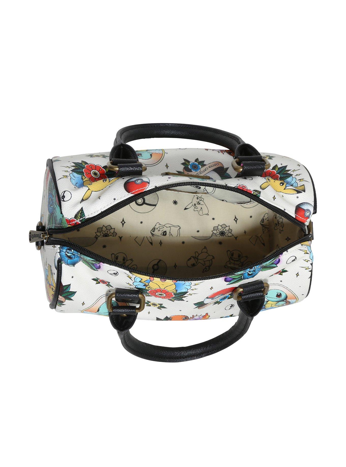 Loungefly Pokémon Tattoo Starters Barrel Bag, , alternate