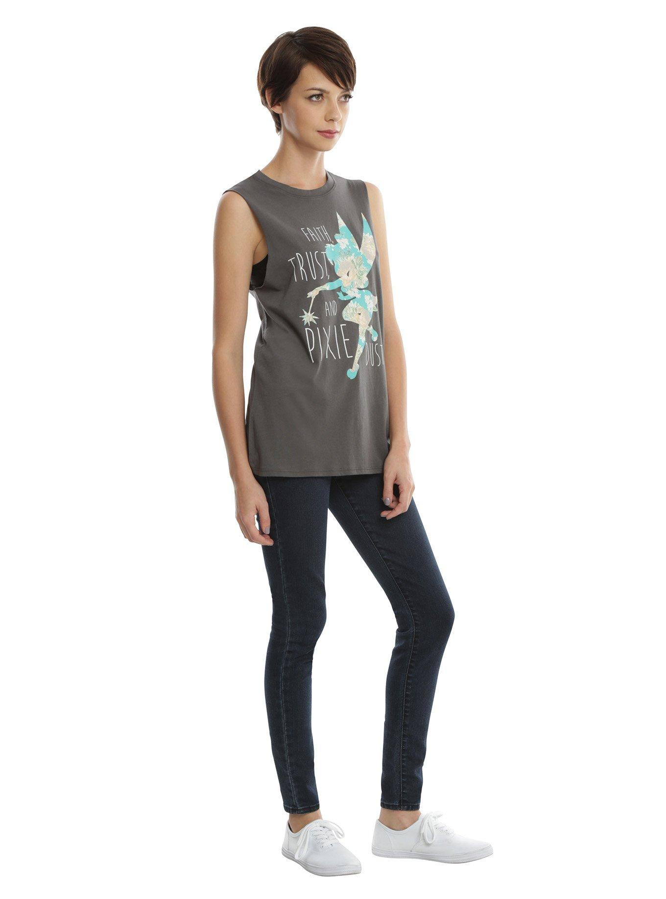Disney Peter Pan Tinker Bell Faith Trust Pixie Dust Girls Muscle Top, , alternate