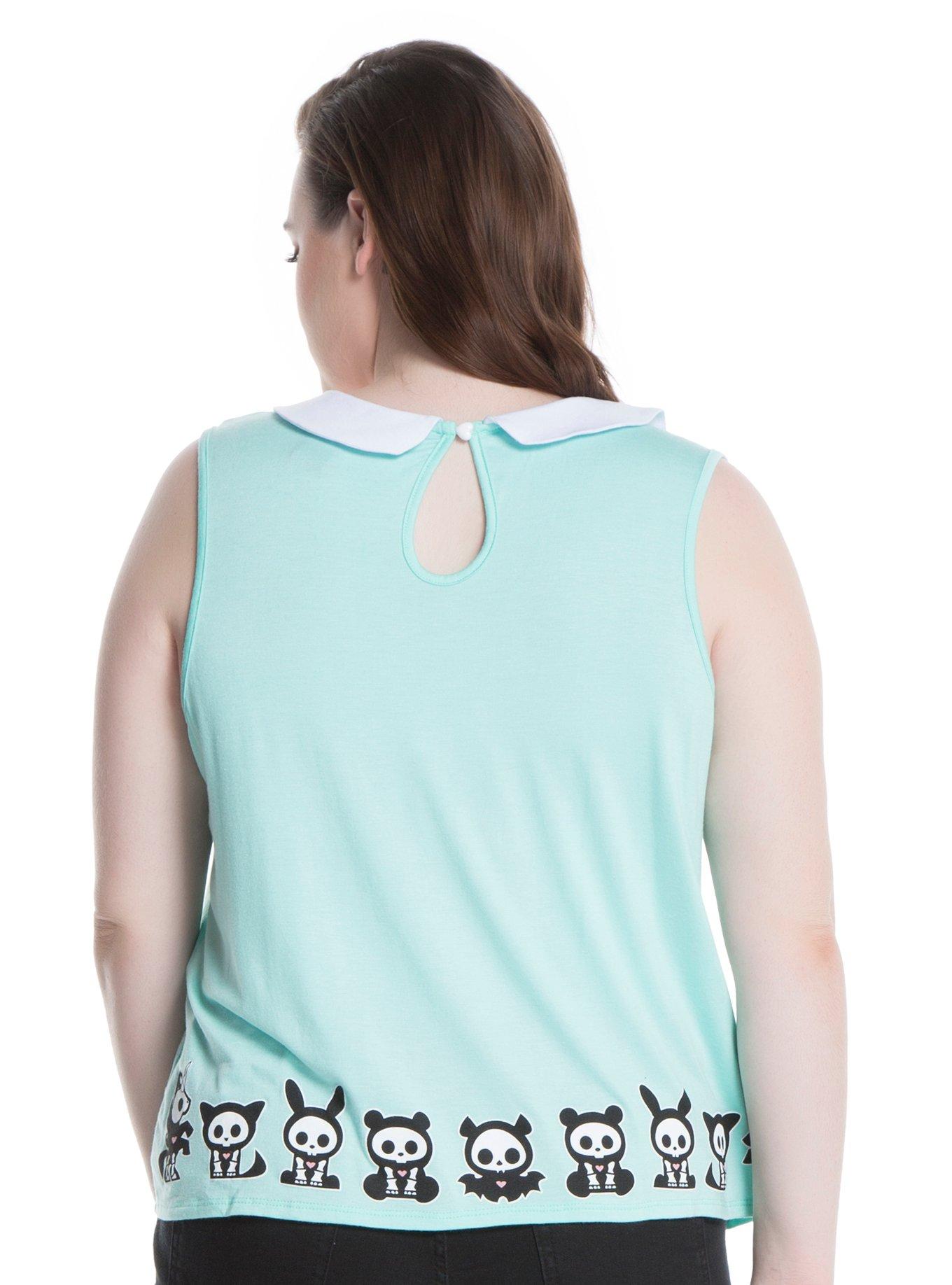 Skelanimals Mint Collar Girls Tank Top Plus Size, , alternate