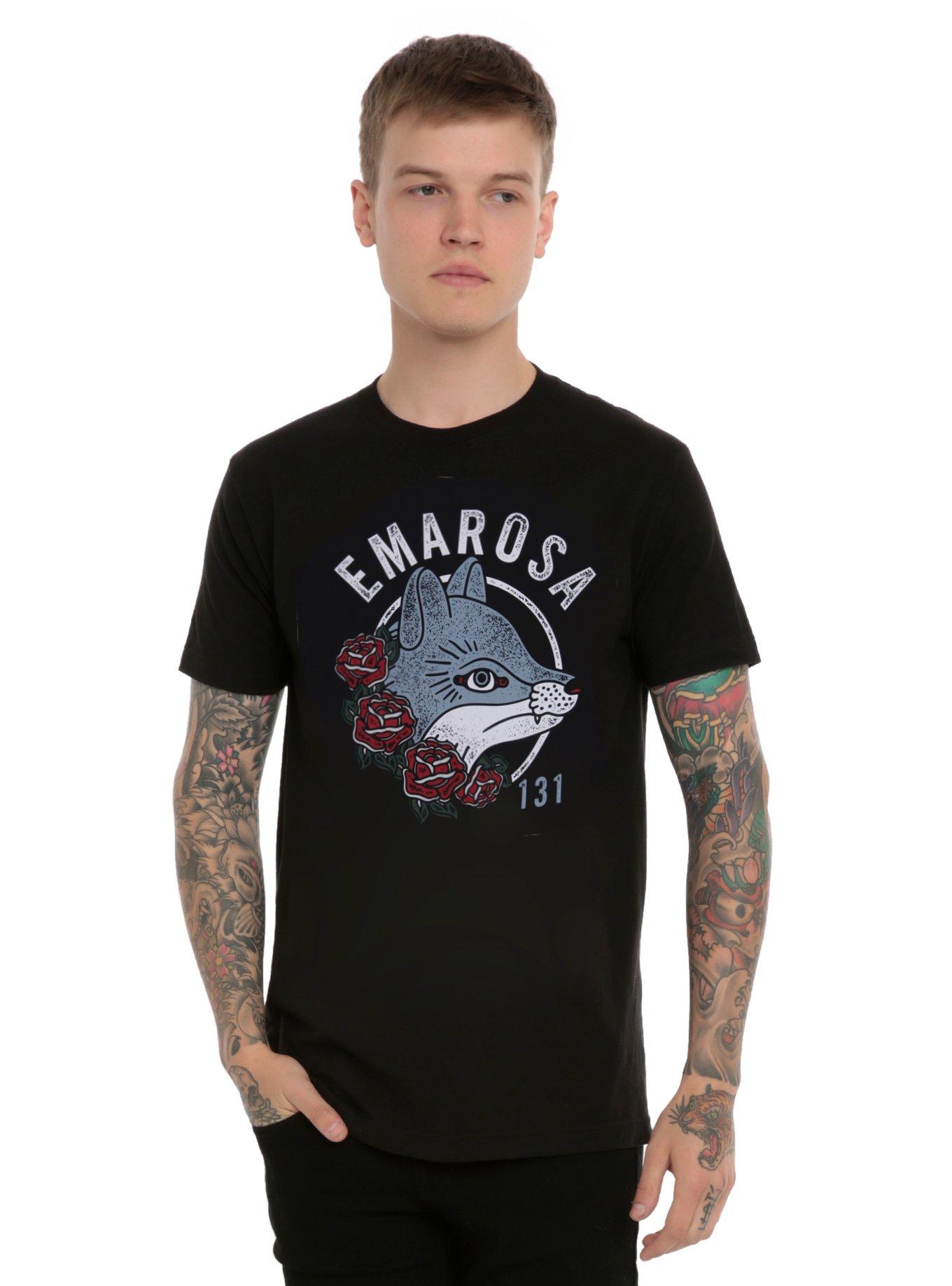 Emarosa 131 Fox & Roses T-Shirt, , alternate