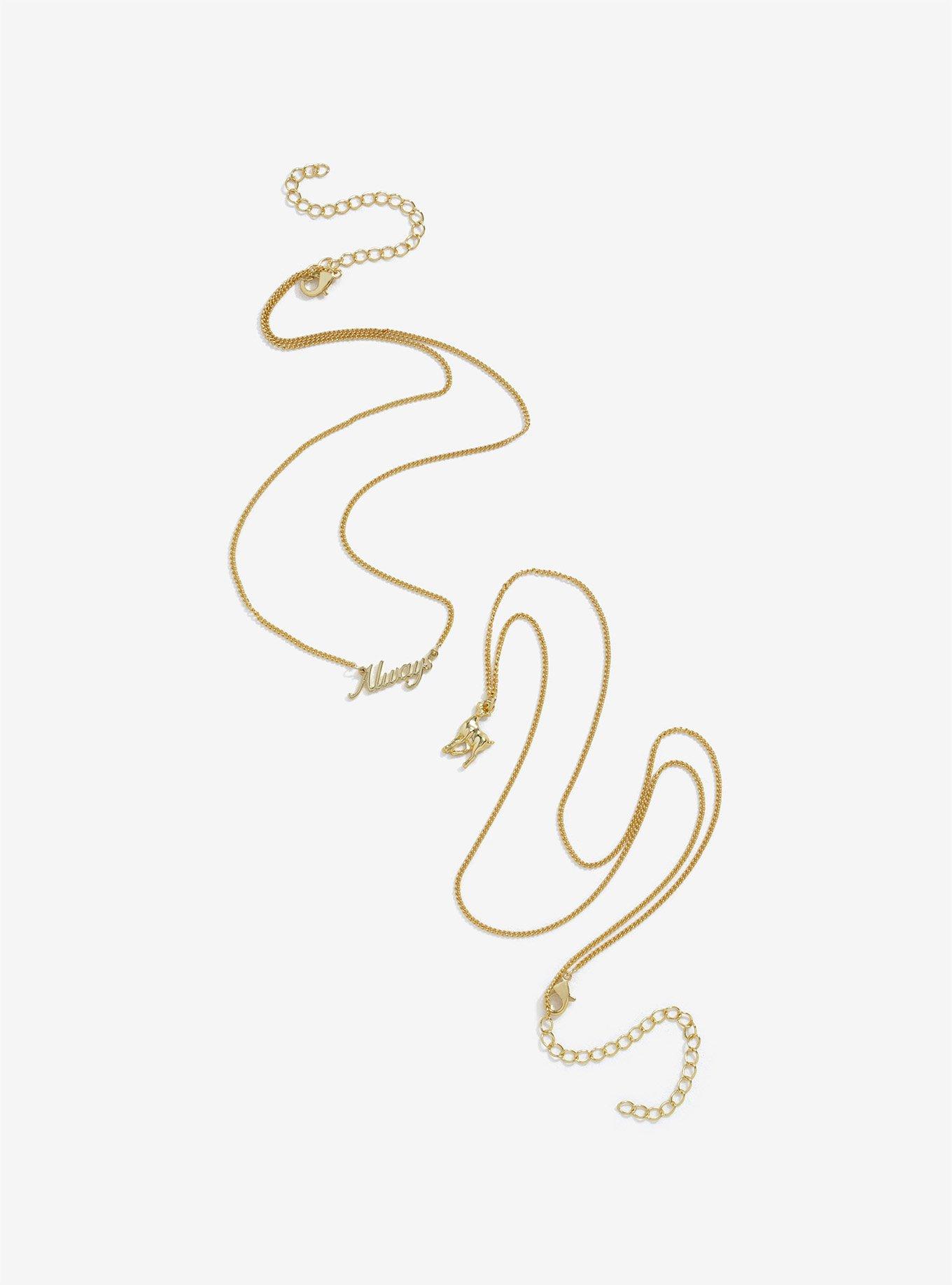 Harry Potter Gold Always Necklace Set, , alternate
