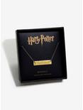 Harry Potter Gold Hufflepuff Bar Necklace, , alternate