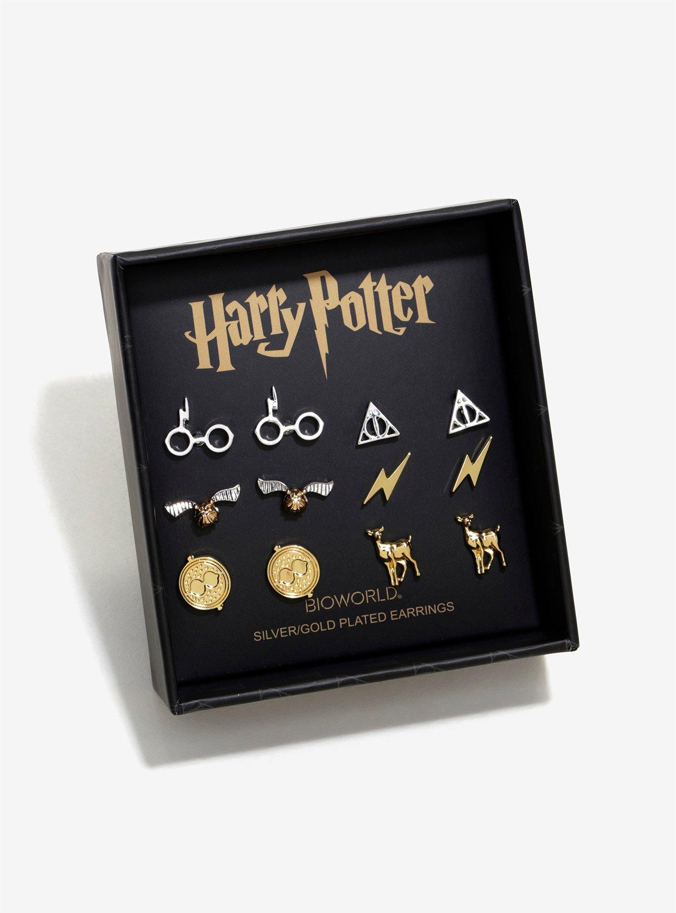 Harry Potter Gold And Silver Earring 6 Pair, , alternate