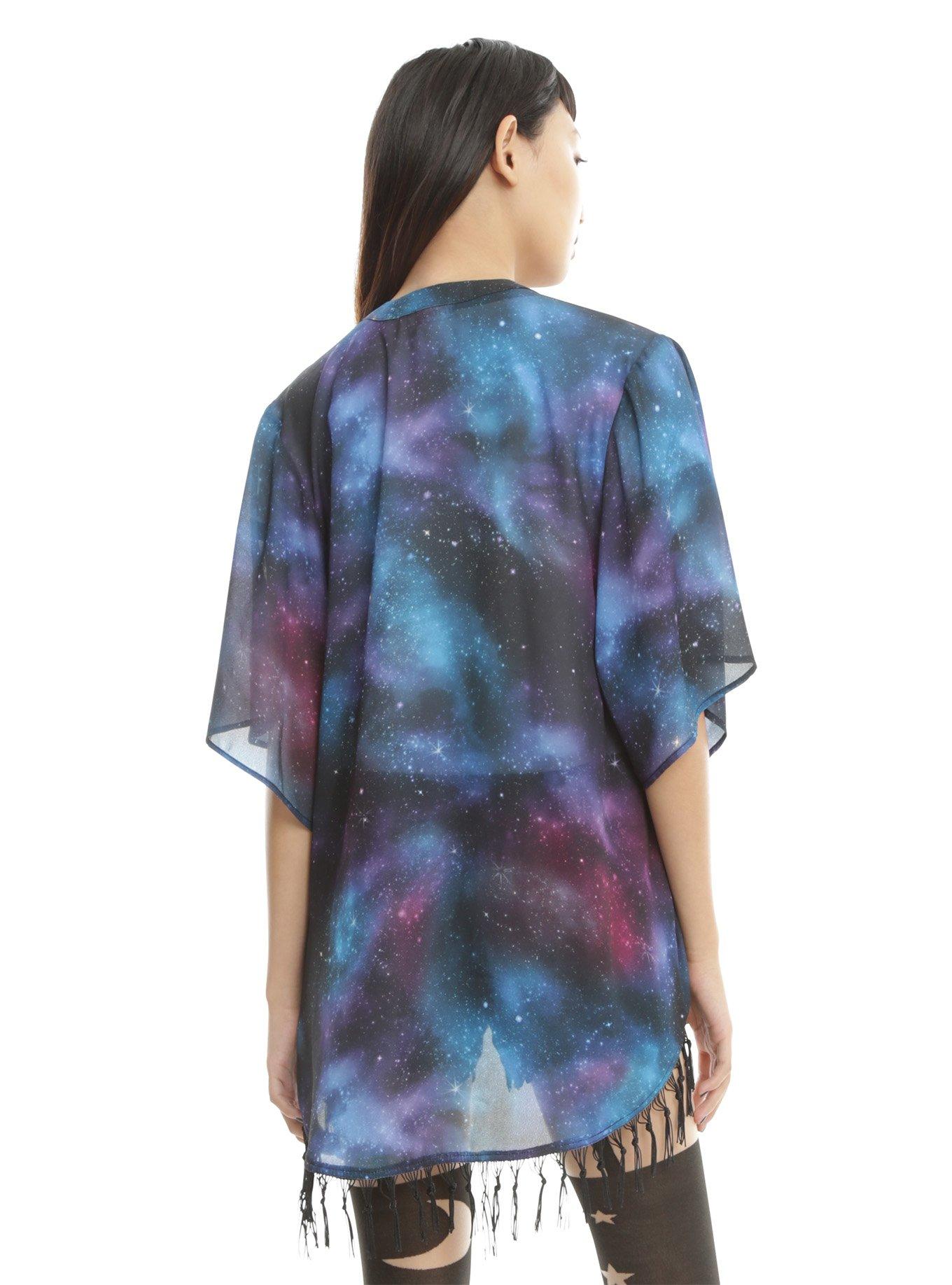Galaxy Print Kimono, , alternate