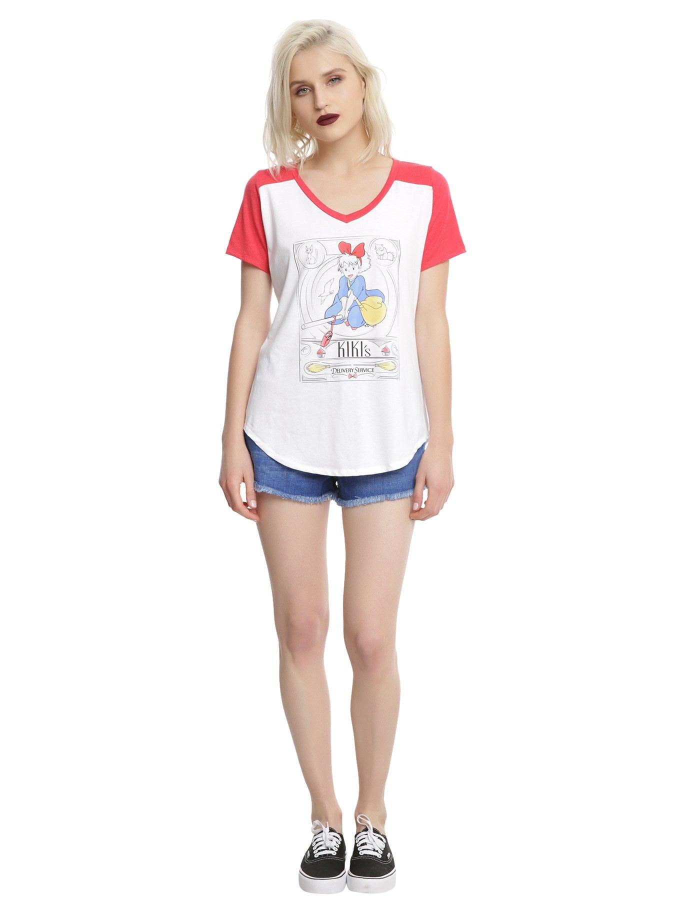 Her Universe Studio Ghibli Kiki's Delivery Service Varsity Ringer Girls V-Neck T-Shirt, , alternate