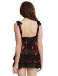 Disney Beauty And The Beast Black & Red Rose Babydoll, , alternate