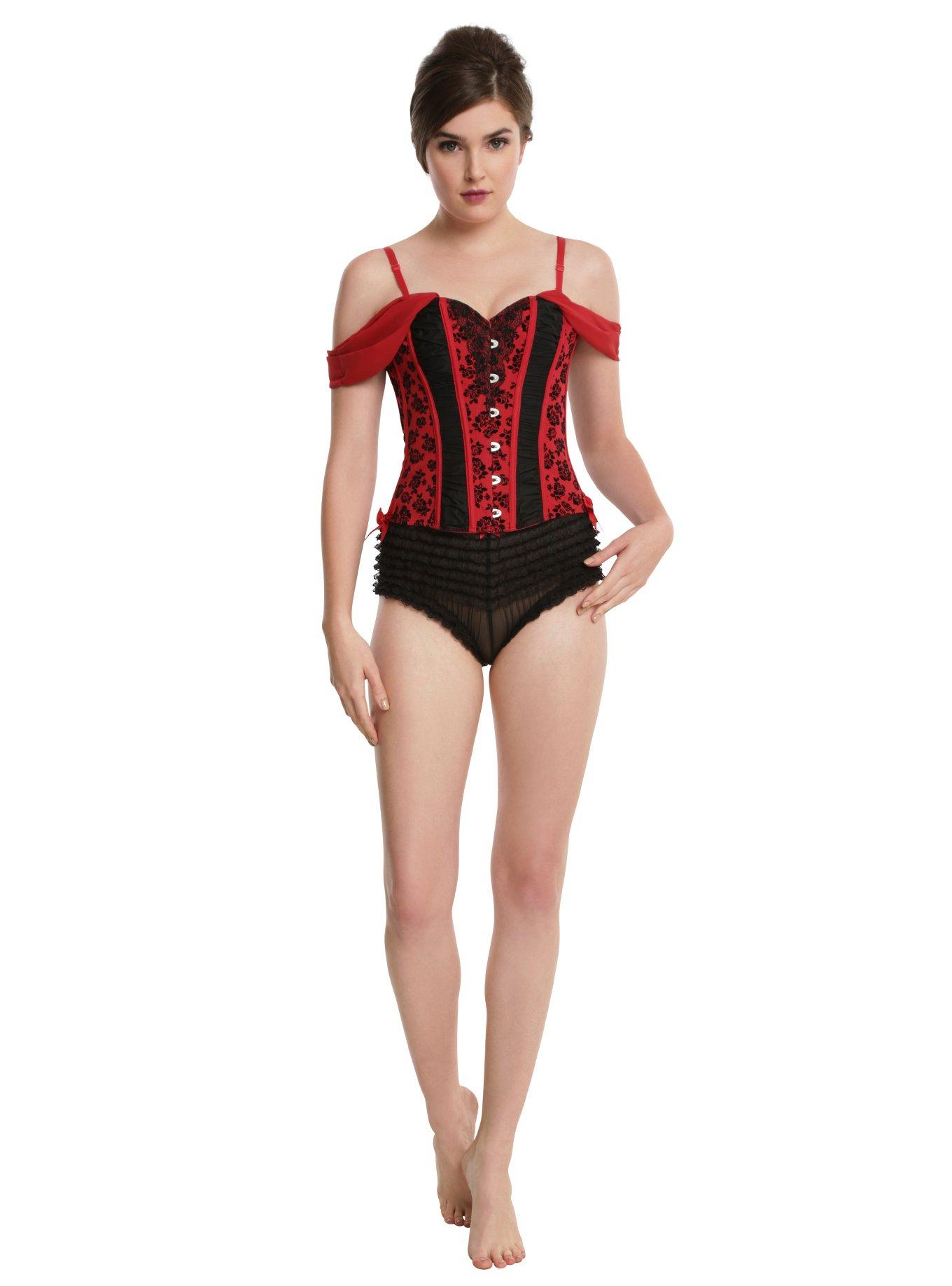 Black & Red Bow Back Rumba Panty, , alternate