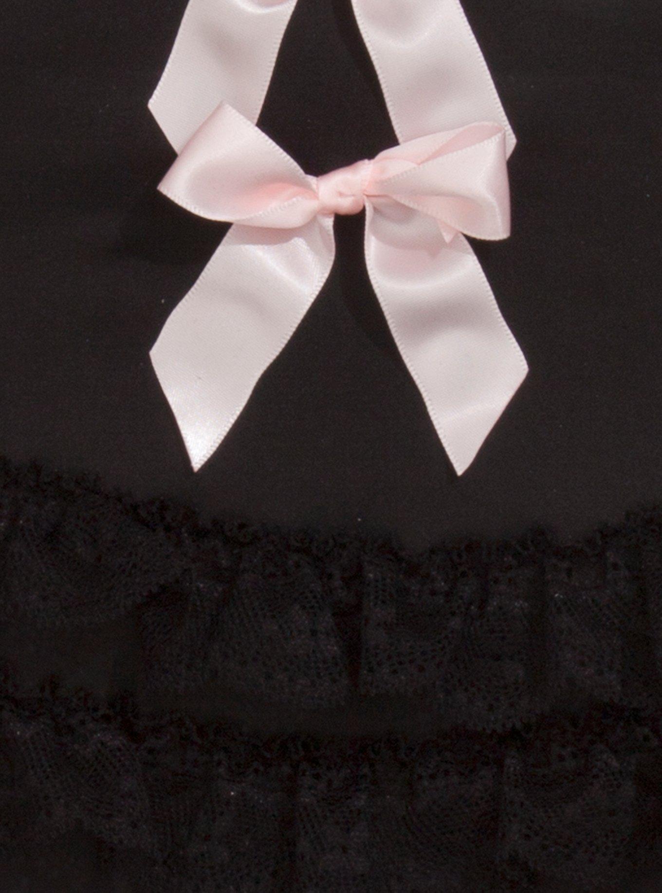 Black & Pink High-Waisted Panty, , alternate