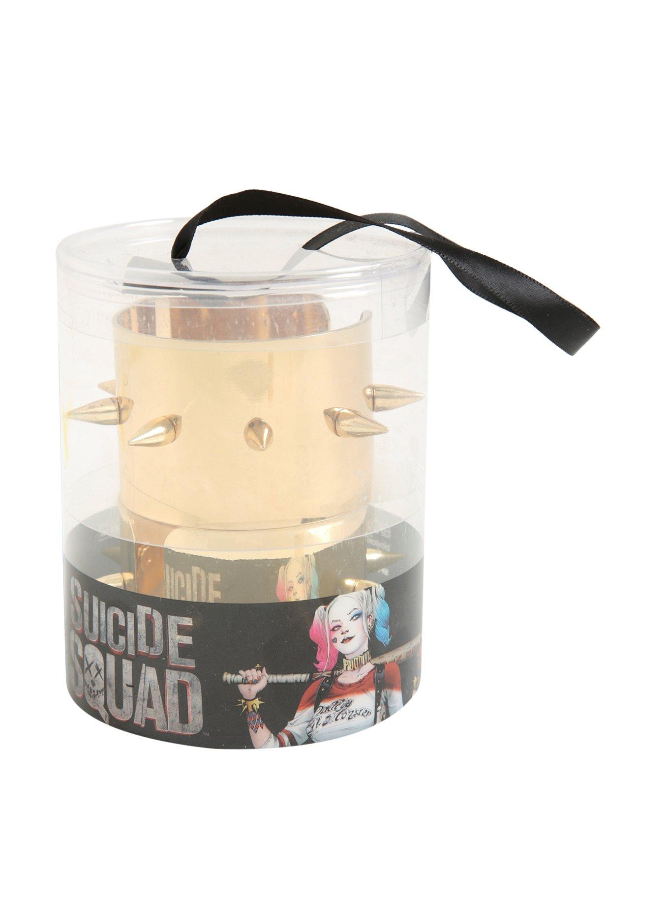 Gold Spiked Bracelet - Suicide Squad Harley Quinn Cosplay Cuff - Punk Wristband