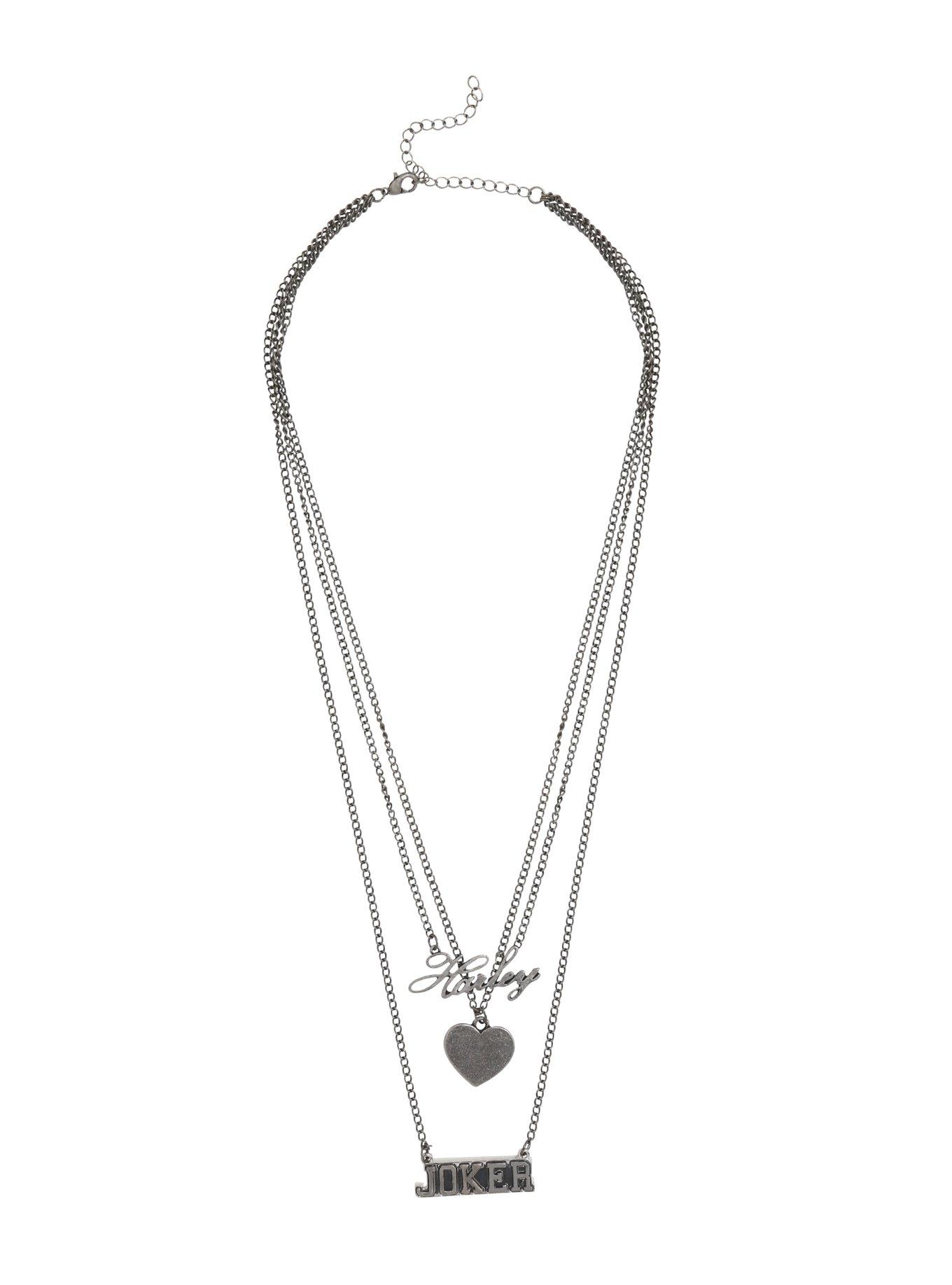 DC Comics Suicide Squad Harley Quinn Layered Necklace, , alternate