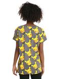 Pokemon Pikachu Faces Cuff-Sleeved Girls T-Shirt, , alternate